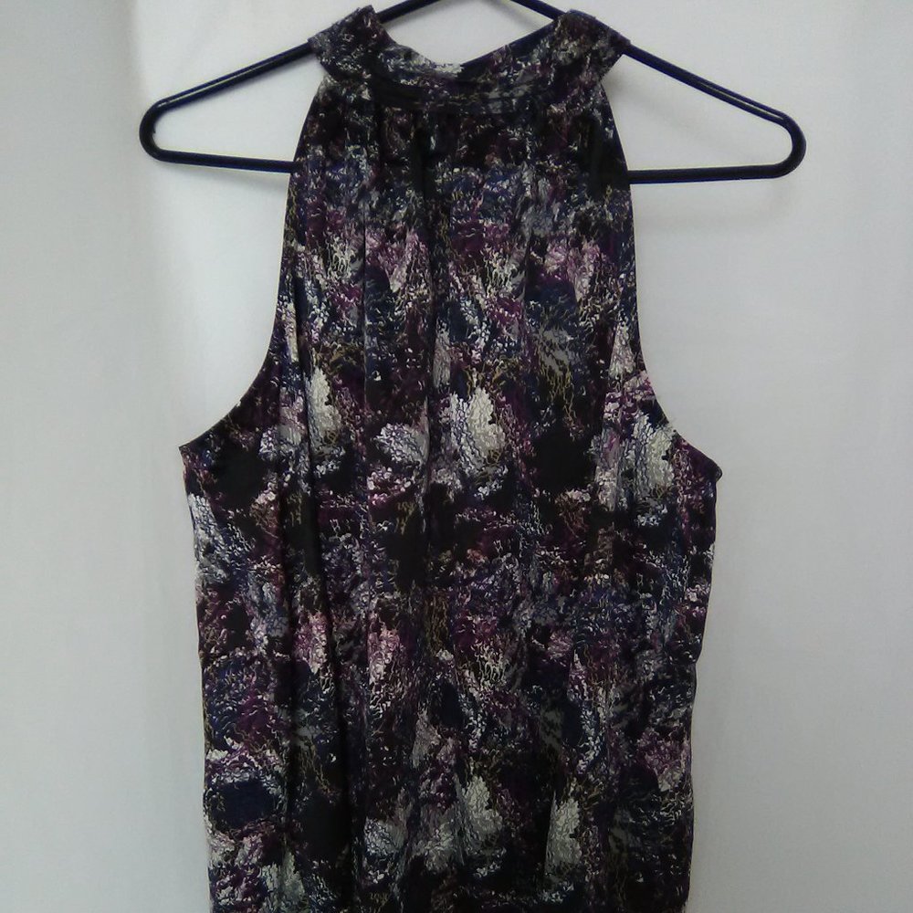 The Limited Women's Sleeveless Blouse Color Purple/Black Size Large
